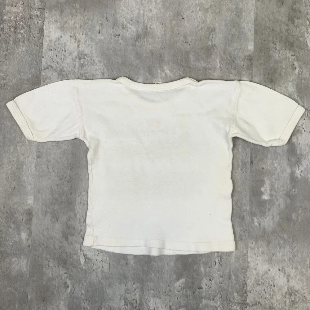 Vintage Heidelberg Germany Sweatshirt Kids 5-6‎ White Ringer Pullover 60s 70s